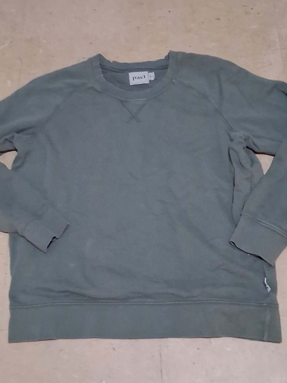 Pact Men’s Crewneck Sweatshirt in Sage Green